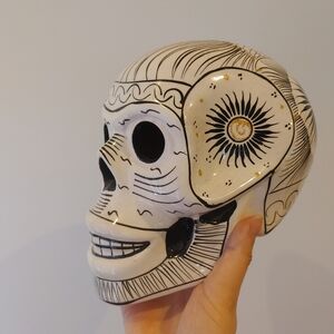 Hand Painted Ceramic Skull